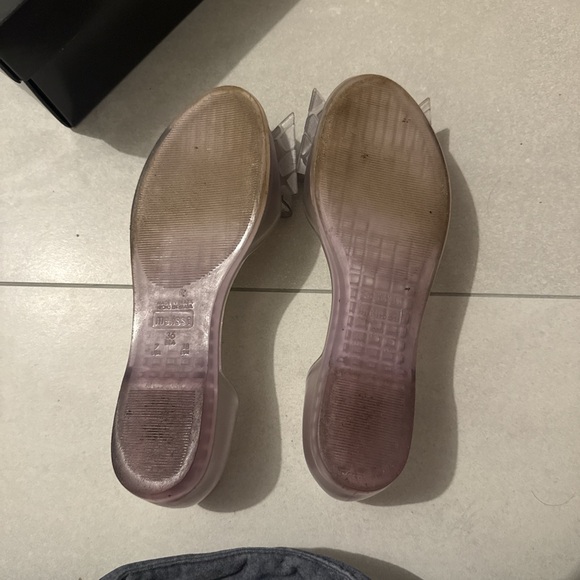 Melissa Women's Flats with Iridescent Bow - Gray - Picture 3 of 6